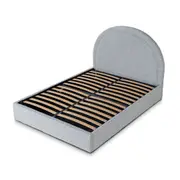 Antoni Queen Bed Frame - Pepper Boucle with Storage