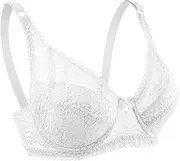 [Kufoo] Padded Cup Bra Push Up Padded Underwire Bra 3/4 Cup Pure Color Home Use
