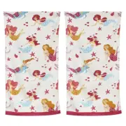 2x Onkaparinga Mermaids Kids Beach/Swimming Pool Towel 60x120cm Absorbent Cotton