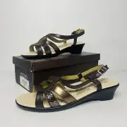 Novo Chase Black/Pewter Women’s Small Wedge Heels Size US 9