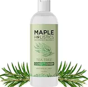 [Maple Holistics] Tea Tree Oil Conditioner + Color Safe Dandruff & Dry + Damaged Hair Treatment And Dry Scalp Relief To Naturally Refresh Hair With Pure Tea Tree Essential Oil And Jojoba For Silky Soft Hair