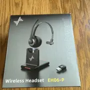 Jiamqishi EH06-P Black Surround Stereo Wireless Music Headset With Microphone