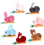 Healeved Vivid Bunny Design Hair Clip 7pcs Easter Plush Hairpin Festive Easter Decor for Boys and Girls