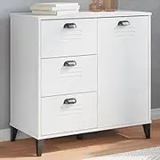 Sideboard VIKEN White 80x40x80 cm Engineered Wood Dining Storage