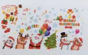 Christmas Window Clings 9 Sheets Santa Snowman Reindeer Decals Static Decor