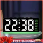 LED Digital Alarm Clock Electronic Wall Clock Desk Alarm Clock for Bedroom