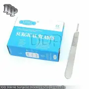 100 Scalpel Blades #15 + Scalpel Handle #3 Dental ENT Surgical