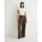 Madewell Womens The Harlow Wide-Leg Cargo Pant in (Re)generative Chino Green 14