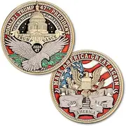 Donald Trump 45th and 47th President of The United States Challenge Coin 2 inches in Diameter