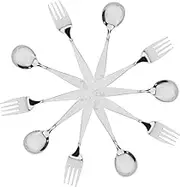 Alipis 5 Sets Tableware Set Spoons Feeding Snack Fork and Spoon Plate Cutlery Tongs Spoon Training Spoon for 410 Stainless Steel