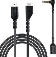 Sound Card Cable & 3.5mm Audio Cord Cable 2 in 1 Replacement for SteelSeries SteelSeries Arctis 7/Arctis 5/Arctis 3/Arctis Pro GameDac Gaming Headset
