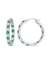 Rina Limor Silver 2.40 ct. tw. Gemstone Clip-On Earrings