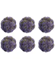 Creative Displays Set of 6 Decorative Purple Sedum Balls