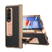 For Samsung Galaxy Z Fold4 5G Premium Litchi Leather Hinged Phone Case - With Pen