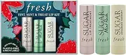 Tint, Mint and Treat Lip Kit by Fresh for Women - 3 Pc 0.07oz Sugar Lip Treatment - Rose, Freshening Lip Treatment - Mint Rush, Advanced Therapy Treatment Lip Balm