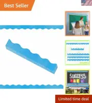 Blue Glitter Border Trim - 45 Sheets, Perfect for Classroom & Office