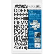 Chartpak 01020 Vinyl Letters & Numbers, Self Adhsv, Black, 3/4-Inch, Full Sheet