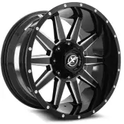18x9 XF Off-Road XF-219 Gloss Black & Milled Wheel 6x135/6x5.5 (0mm)