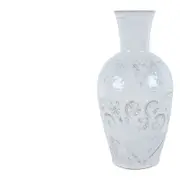 Maine & Crawford 27x14cm Bobi Floral Olpe Vase Stone Decor - White