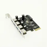 1x 4 ports USB 3.0 PCI-e Controller Card PCI Express to USB3.0 Converter Adapter