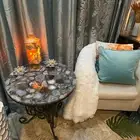 24" Handmade Round Agate Coffee Table Top Unique Stone Sofa Centerpiece for Home