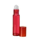 Glass Roller Bottles, Perfume Roll On, Qty 6, Red Lip Gloss Roller, Body Oil