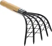 1Pc Stainless Steel Clam Rake with Handle Net Efficient Seafood Digging Tool for Beach Clam Dredging Scraping Shellfish Easy to Clean Durable Design