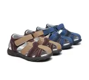 TARRAMARRA® Kids Hook and Loop Roma Easy Walk Toddler Sandals - Chestnut / AU Kids 27 / EU 27