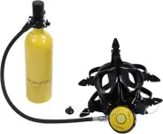 Scuba Tank Diving Gear, 1L Scuba Diving Tank with Full Face Snorkel Mask, Dive P