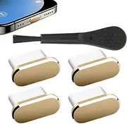 Type C Dust Plug,Anti Dust Caps Set of 4 - Dust-Proof USB Charging Port Protector with Brush for Tablet Mobile Phone Hiking Travel Home Outdoor Camping