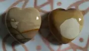 1 Mookaite Puff Heart 1-1/8" China