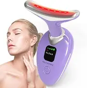 Red Light Therapy Face Massager, Skin Face Lift Device with 7 Colors, 3 Modes Led Facial Sculptor for SkinTightening & Neck Lifting, 45°C EMS Massage Face Toning Firming Machine for Women
