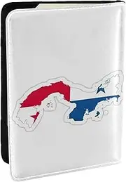 [JEJEA] Panama Flag Map Print Travel Organizer Credit Cards Case Passport BookPassport Holder Cover Wallet forTraveling,, Black, One Size