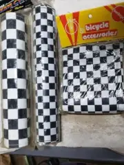 Black/White Checkered Nylon BMX 3pc. Pad Set #405B