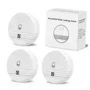 Water Leak Detector 3 Packs, Lound Sound Sensor Alarm, 3pcs Water Leak Detector