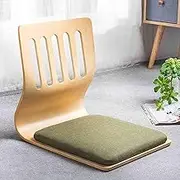 Japanese Legless Floor Chair,Wooden Tatami Meditation Chair Bay Window Lounge Chair Lazy Couch for Reading Tv Watching