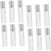 NOLITOY 12pcs Perfume Bottle Empty Bottles Essential Oil Roller Bottle Amber Roller Bottles Refillable Roller Bottles Refillable Bottle Body Oil Roller Bottles Small Dispenser Bottle Glass