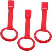 COSMEVIVI Baby Bed Stand up Rings 3pcs Pull Ring Set for Walking Exercise Safe Plastic Round Edges for Boys and Girls