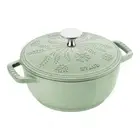 Staub Enameled Pot Wa-NABE Margaret Sage Green S size 16cm Cast Iron France