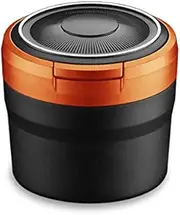 jingfei Portable Ashtray with LED Light Cup Holder Ash for Car Smokeless Ashtrays Car Accessories,Black+Orange