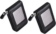 [Alasum] 2pcs Accordion Card Holder for Women Slim Credit Card Wallet with Multiple Slots and Zipper Case Travel-Friendly Organizer