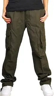 [JEShifangjiusu] Men's Vintage Cargo Pants Casual Military Army Camo Cotton Trousers Combat Camouflage Athletic Sweatpants