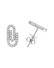 Sabrina Designs 14K 0.20 ct. tw. Diamond Paperclip Earrings