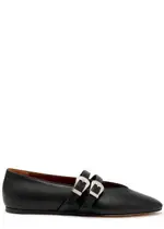 LE Monde Beryl Claudia Leather Ballet Flats - Black - 40 (IT40 / UK7) 40 (IT40 / UK7)