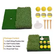 Golf Hitting Pad Set Practicing Mat Indoor Outdoor Training Impact Mat