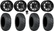 MSA Black Rogue 15" UTV Wheels 30" Terra Claw Tires Polaris RZR XP 1000 / PRO XP