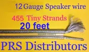 SPEAKER WIRE 12 GAUGE for CAR BOAT TRUCK DJ HOME SPEAKERS AUDIO SYSTEMS 20 feet