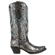 Corral Boots Art 21 Metallic Embroidered Studded Snip Toe Cowboy Womens Black C