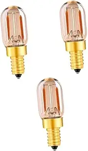 Alipis 3pcs E14 Oven Bulb Warm Salt Light 12-24v Microwave Bulbs Replacement for Kitchen Hood Light