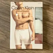 Calvin Klein 3-pack Cotton Stretch Boxer Brief Men's Size XXL Grey/Tan/Burgundy